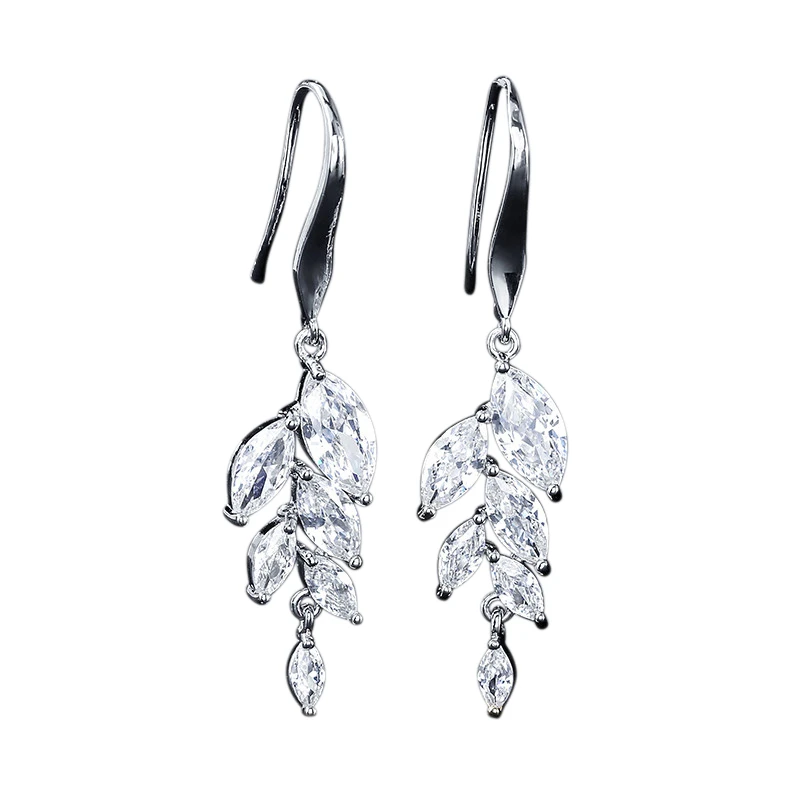 Athena CZ Collection Bella Dainty Drop Earrings – Silver 3 Athena CZ Collection Bella Dainty Drop Earrings – Silver