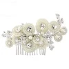 Amelia Luxe Pearl Wedding Comb – Silver