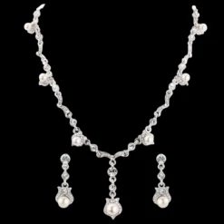 Athena Crystal Chic Bridal Necklace Set -Bridal Supply Store rsz 0 400 2345 2