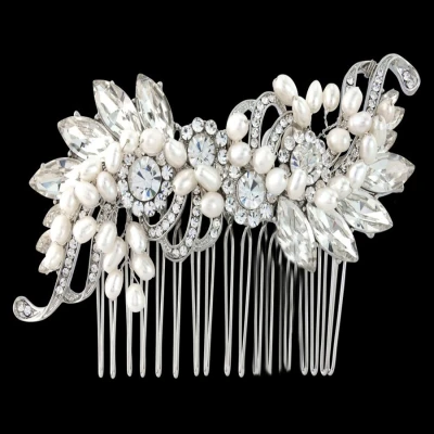 Athena Vintage Inspired Pearl Hair Comb 5 Athena Vintage Inspired Pearl Hair Comb - Image 3