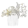 Sass B Vera Pearl Hair Comb Ivory/ Silver -Bridal Supply Store rsz 0 400 3365 3 1