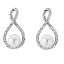 CZ Collection Exquisite Pearl Earrings