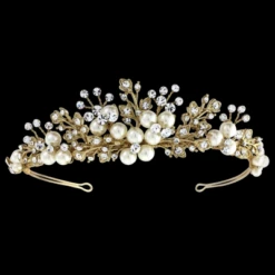 Sass B Tess Luxe Pearl Tiara – Gold -Bridal Supply Store rsz 0 400 3404 2