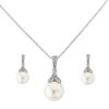 CZ Collection Precious Pearl Necklace Set – Silver -Bridal Supply Store rsz 0 400 3505
