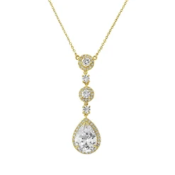 Athena CZ Collection Eternally Crystal Necklace – Gold