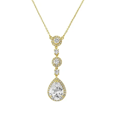 Athena CZ Collection Eternally Crystal Necklace – Gold 3 Athena CZ Collection Eternally Crystal Necklace – Gold