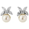 CZ Collection Delicate Pearl Earrings -Bridal Supply Store rsz 0 400 3541