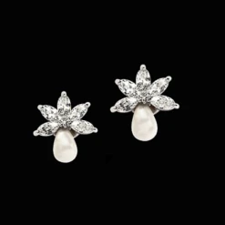 CZ Collection Pretty Chic Pearl Earrings -Bridal Supply Store rsz 0 400 3843 1