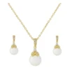 CZ Collection Precious Pearl Necklace Set – Gold -Bridal Supply Store rsz 0 400 3848