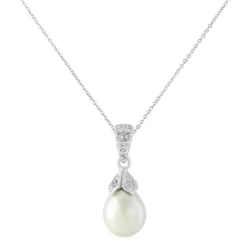 CZ Collection Classic Pearl Necklace – Ivory