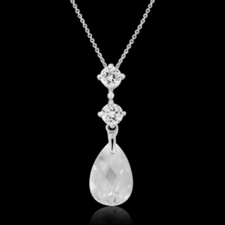 Athena CZ Collection Austrian Crystal Drop Necklace -Bridal Supply Store rsz 0 400 3855 1 1