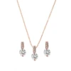 CZ Collection Classic Crystal Necklace Set – Rose Gold -Bridal Supply Store rsz 0 400 4021