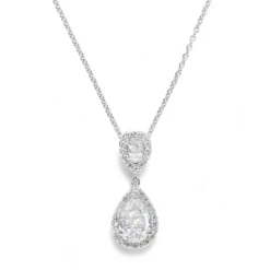 Athena CZ Collection Chic Necklace – Silver