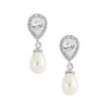 CZ Collection Elegance Pearl Earrings -Bridal Supply Store rsz 0 400 4110