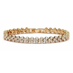 Athena Cubic Zirconia Crystallure Bracelet – Gold