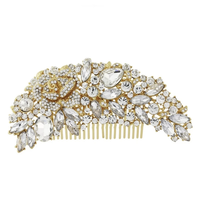 Athena Exquisite Bridal Hair Comb – Gold 3 Athena Exquisite Bridal Hair Comb – Gold