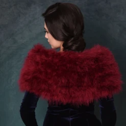 Sass B Collection – Vintage Inspired Marabou Feather Stole – Wine -Bridal Supply Store rsz 105930a9c6814548a416a60d0dffea32