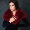 Sass B Collection – Vintage Inspired Marabou Feather Stole – Wine -Bridal Supply Store rsz 15738c2cb01642629c619940d90a2a9f