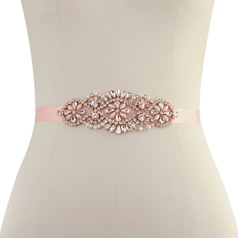Athena Collection – Timeless Elegance Bridal Belt – Pink Rose * 4 Athena Collection – Timeless Elegance Bridal Belt – Pink Rose * - Image 2