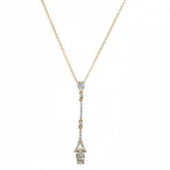 Athena CZ Collection Dainty Sparkle Necklace – Gold