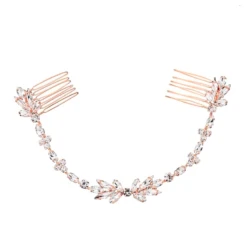 Athena Collection – Dainty Crystal Vine – Rose Gold