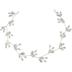 Sass B – Chic Freshwater Pearl Hairvine – Silver