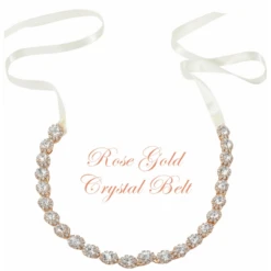 Athena Collection – Crystal Treasure Bridal Belt – Rose Gold