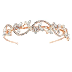 Athena Vintage Chic Hairband Ivory – Rose Gold * *