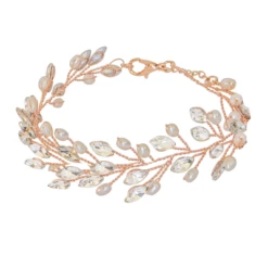 Athena Collection – Pearl Vine Bracelet – Rose Gold *
