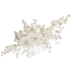 Athena Collection – Heirloom Pearl Comb – Silver *