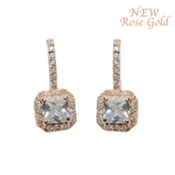 CZ Timeless Beauty Earrings – Rose Gold