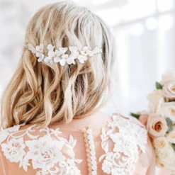 Athena Collection – Floral Extravagance Comb – Gold *