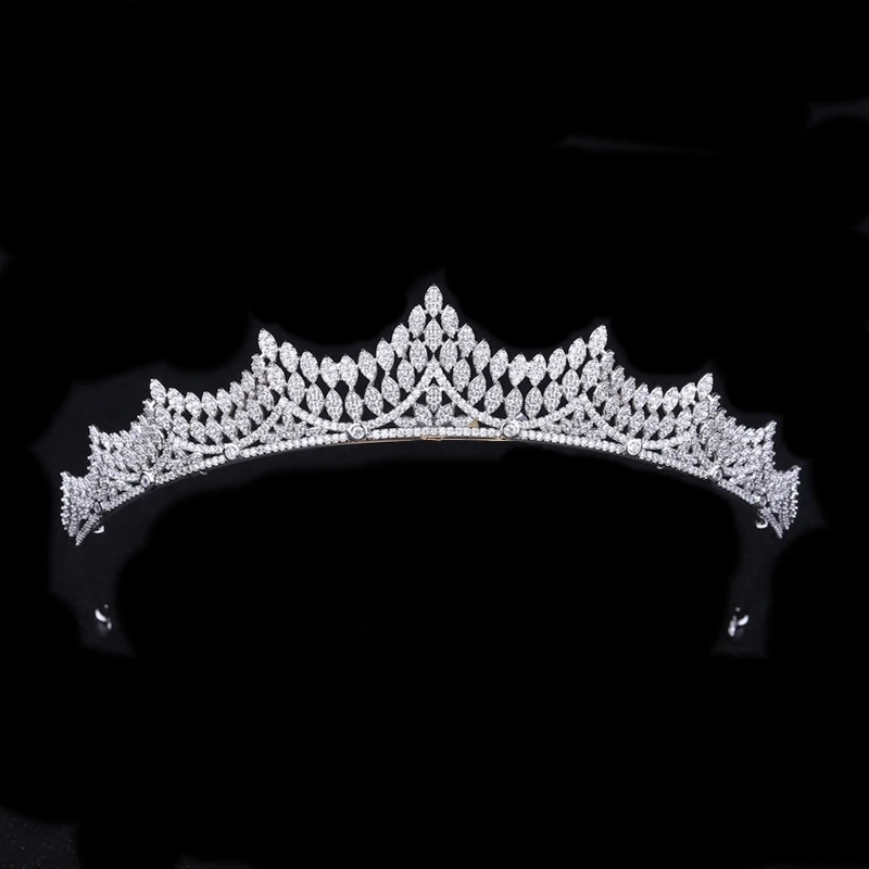 Athena CZ Collection Lavish Crystal Tiara – Silver 5 Athena CZ Collection Lavish Crystal Tiara – Silver - Image 3
