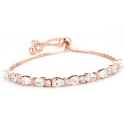 Athena Chic CZ Bracelet – Rose Gold -Adjustable