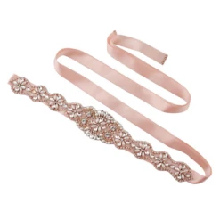 Athena Collection – Exquisite Wedding Belt – Rose Pink