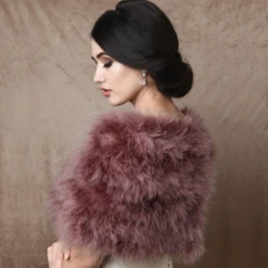 Athena Collection – Marabou Feather Wrap – Dusky Pink -Bridal Supply Store rsz 78869a086bf74c3aae14315f49d1e572