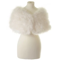 Athena Collection – Marabou Feather Wrap – Ivory * -Bridal Supply Store rsz 7aea014f32d940328593ea099406095f