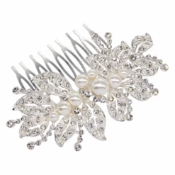 Athena Collection Luxe Vintage Sparkle Comb – Silver