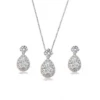 CZ Collection Dazzling Crystal Drop Necklace Set -Bridal Supply Store rsz 88242e063e784d48a6f25cfa146ba6d6