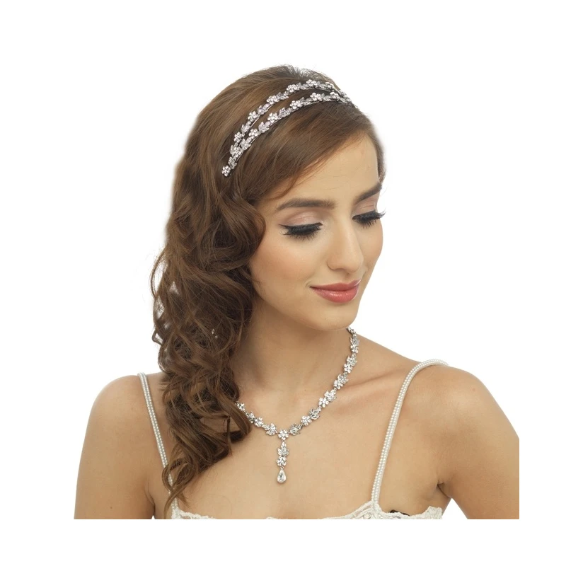 Athena Elite Collection – Crystal Bridal Necklace Set – Clear 4 Athena Elite Collection – Crystal Bridal Necklace Set – Clear - Image 2