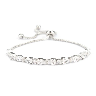 Athena Chic CZ Bracelet Silver Adjustable 3 Athena Chic CZ Bracelet Silver Adjustable