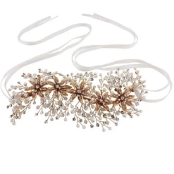 Sass B – Bejewelled Headpiece – Gold