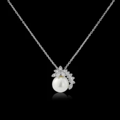 Athena CZ Collection Chic Pearl Necklace -Bridal Supply Store rsz 908b3e9044e745c79b909ee3231cb9a2