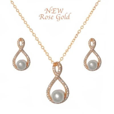 CZ Collection Exquisite Necklace Set – Rose Gold 3 CZ Collection Exquisite Necklace Set – Rose Gold
