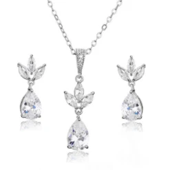 Athena CZ Collection Chic Elegance Necklace Set *