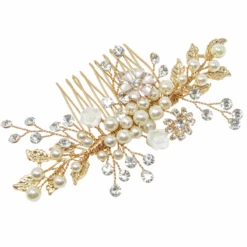 Athena Eternally Pearl Hair Comb – Gold