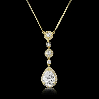 Athena CZ Collection Eternally Crystal Necklace – Gold 5 Athena CZ Collection Eternally Crystal Necklace – Gold - Image 3