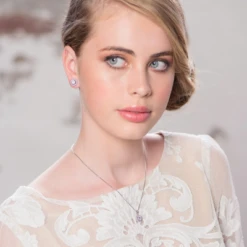 CZ Collection Chic Crystal Necklace Set – Silver -Bridal Supply Store rsz 9e8903bba36e41fbafbe0f497a935f71