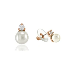 CZ Collection Dainty Pearl Earrings – Rose Gold -Bridal Supply Store rsz 9ef150e3d39b49389b67b907019fcfc0