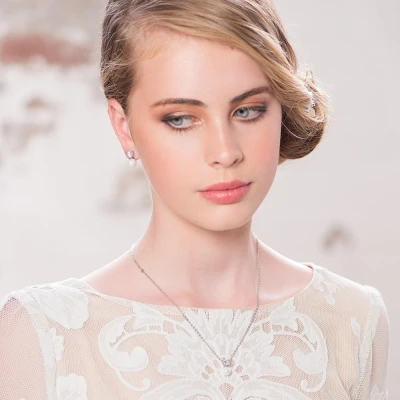 CZ Collection Elegance Pearl Necklace Set 6 CZ Collection Elegance Pearl Necklace Set - Image 4